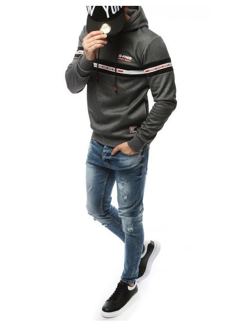 Moški stilski pulover v antracitni barvi