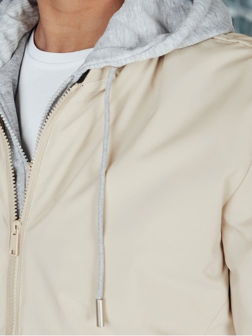 Unikatna bela bomber jakna s kapuco