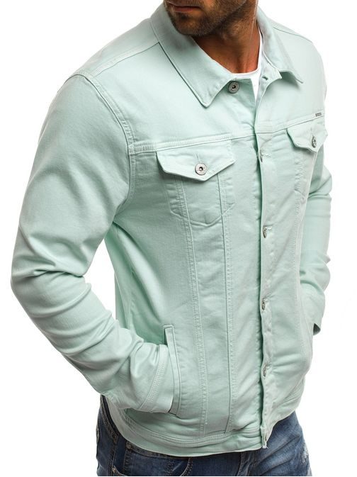 Moška jeans jakna v barvi mete B/5002X