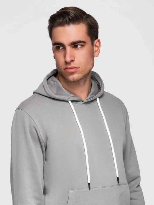 Modna siva majica s kapuco SSBN-0270