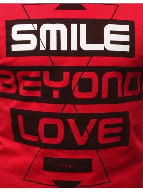 Rdeča majica SMILE BEYOND LOVE