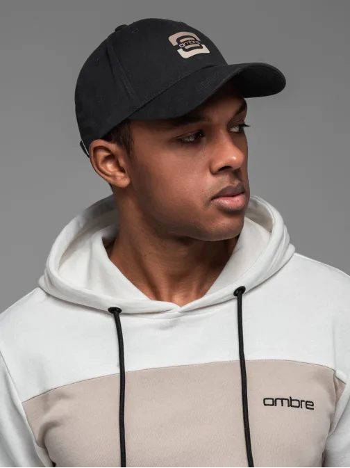 Moška črna kapa z logotipom V2 ACCS-0100