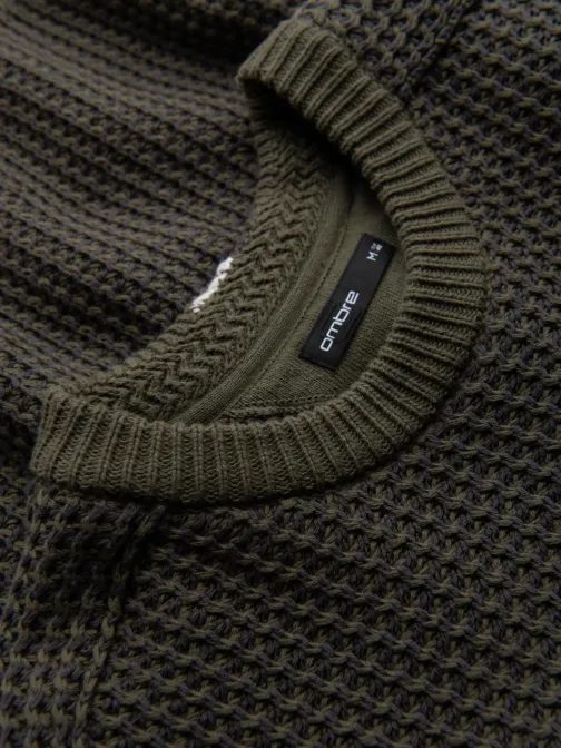 Kul moška priložnostna jopa olivna  V2 OM-SWSW-0122