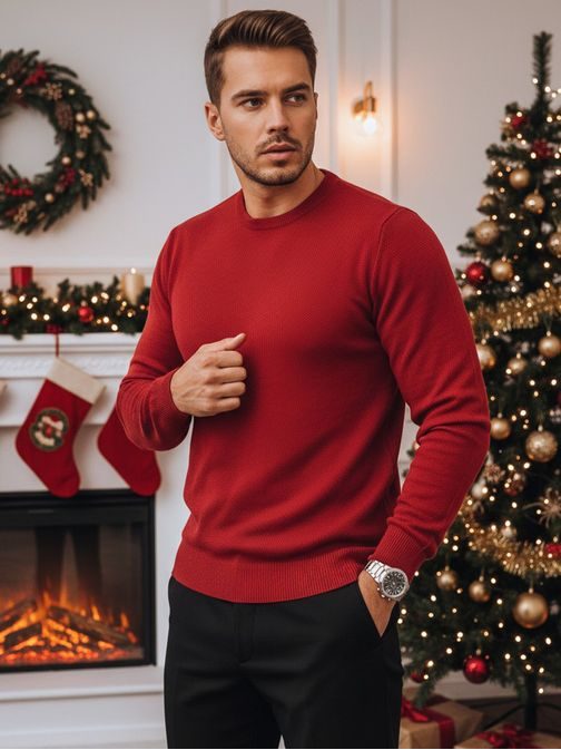 Elegantni pulover v bordo barvi