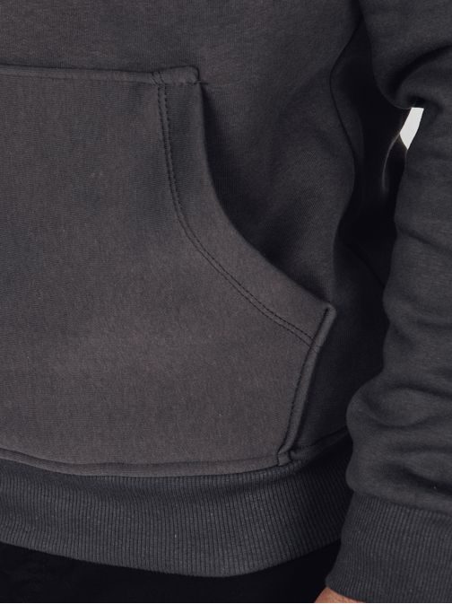 Osnovna moška grafitna majica s kapuco