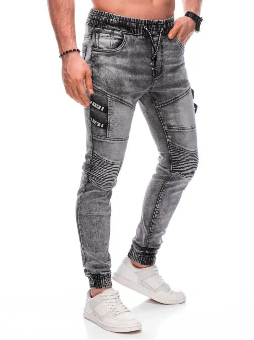 Brezčasne sive jogger hlače P1462
