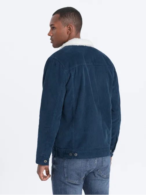 Granatna prehodna jeans jakna C524