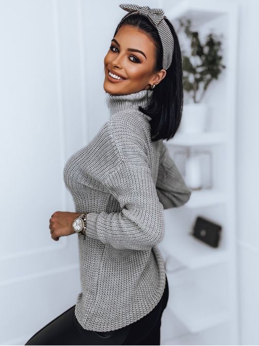 Svetlo siv ženski stilski pulover Carisma
