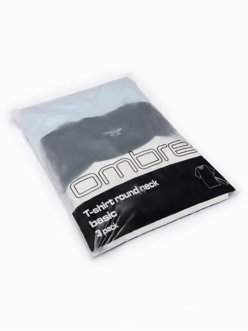 Mešanica treh paketov majic oversize črna/svetlo modra/bela TSBC-0291