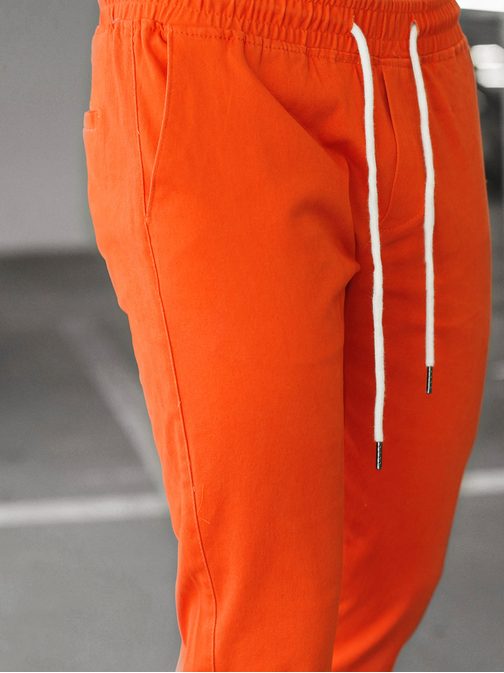 Čudovite jogger hlače v temno oranžni barvi JB/JP1145/13
