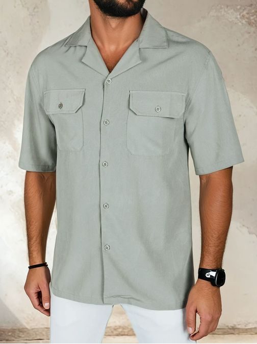 Priložnostna moška srajca v grafitni barvi