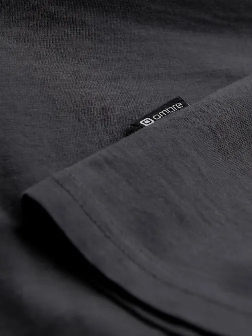 Grafit majica z dolgimi rokavi in V-izrezom V4 LSBL-0108