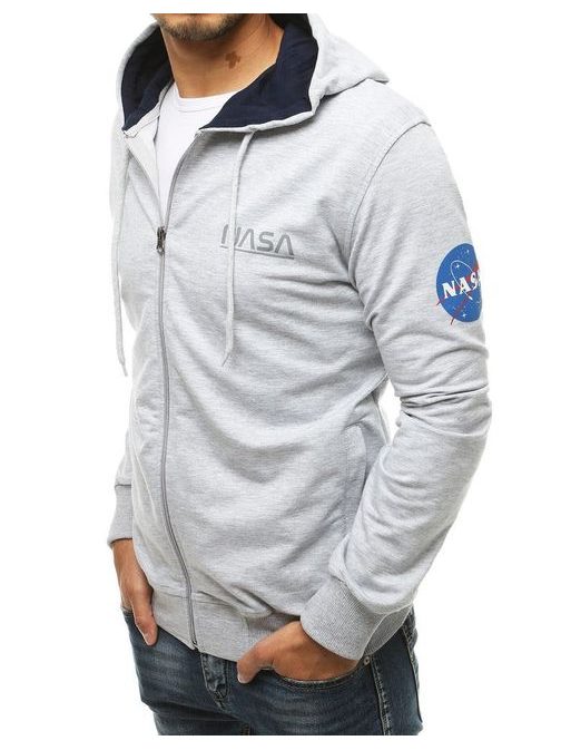 Stilski pulover v sivi barvi NASA