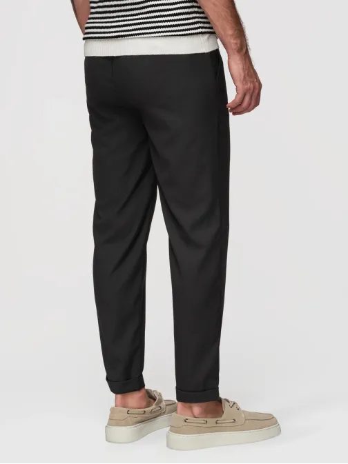 Moške črne chino hlače REGULAR V4 P1525