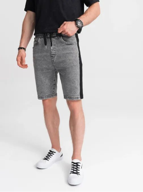 Čudovite sive jeans kratke hlače W363
