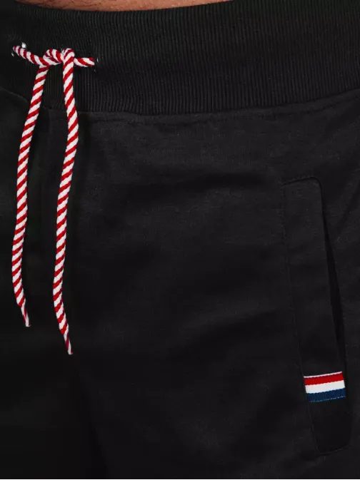 Moške športne hlače za poletje v črni barvi