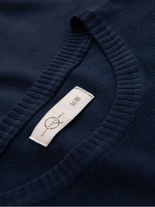 Modra moška pletena majica V1 TSCT-0252