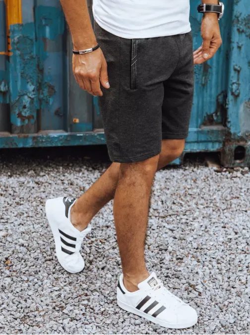 Temno sive športne kratke hlače