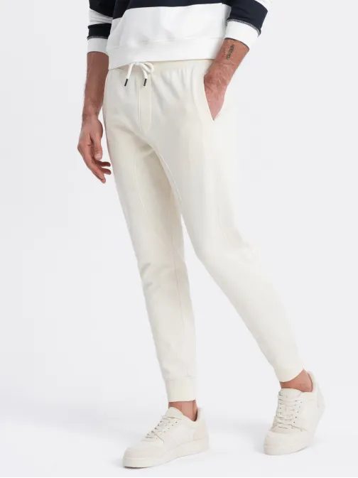 Krem trenirka s trendovskimi šivi V11 PABS-0173