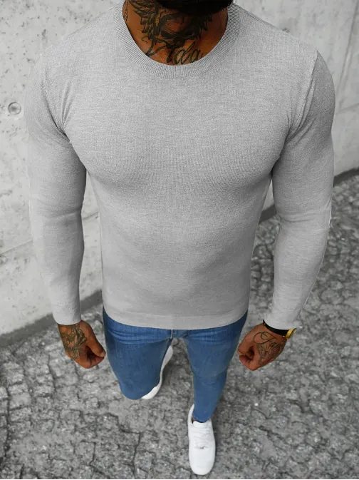 Siv trendovski pulover NB/MMB602/2