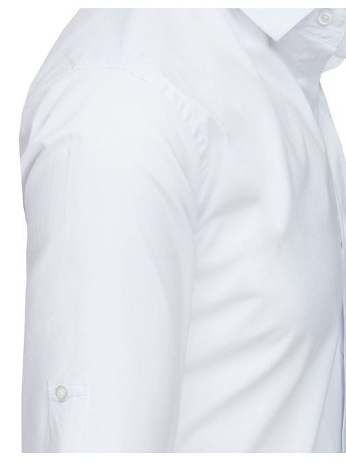 Elegantna bela srajca z dolgimi rokavi
