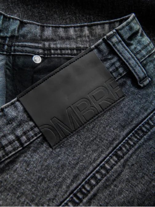 Moške kratke hlače iz džinsa sive barve v3 om-srds-0134