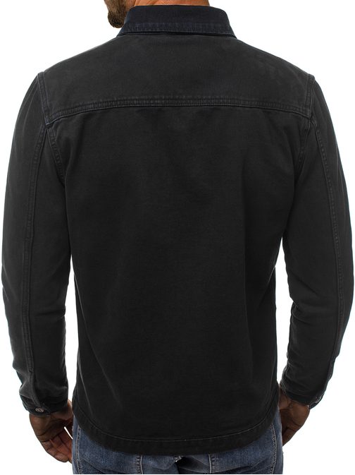 Modna moška črna jeans jakna B/2071