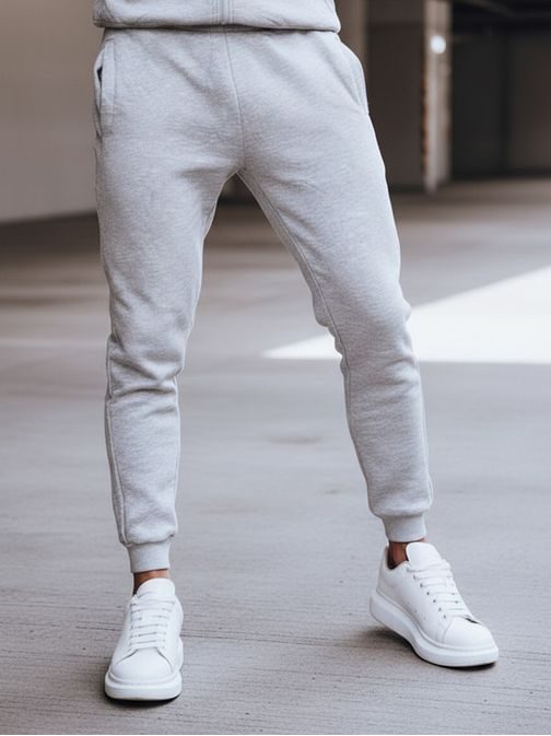 Enostavna moška športna obleka sive barve