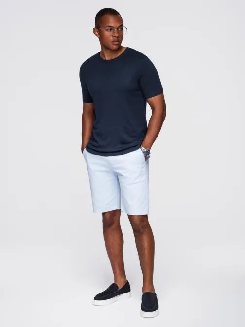 Modra moška pletena majica V1 TSCT-0252