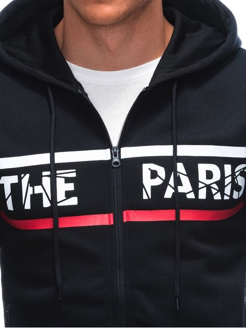 Trendovski granat pulover s kapuco PARIS B1625