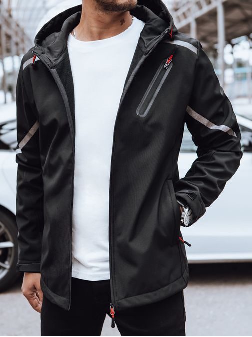 Zanimiva softshell jakna v črni barvi