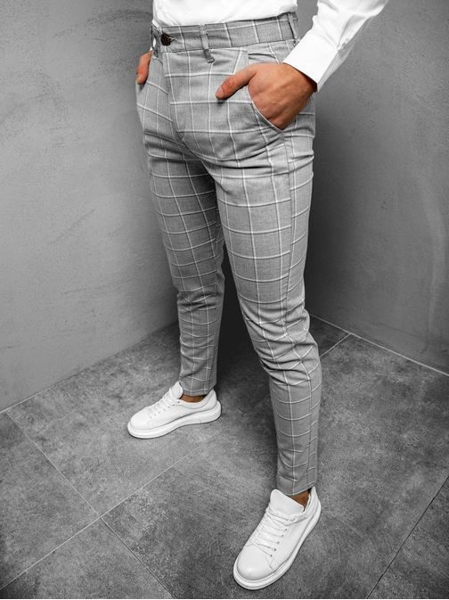 Moške elegantne siv hlače DJ/5522