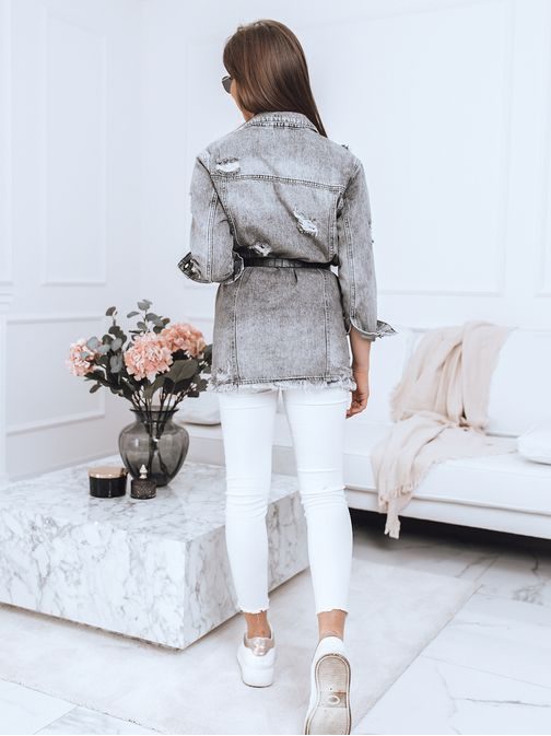 Čudovita siva jeans jakna s torbico Xenia