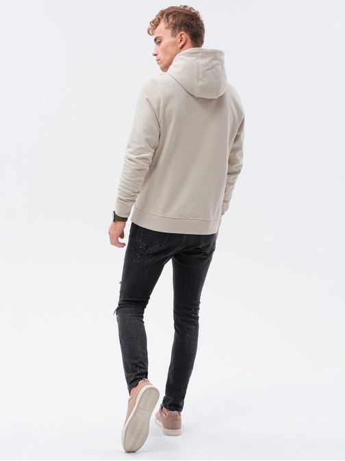 Trendovski svetlo siv pulover B1147
