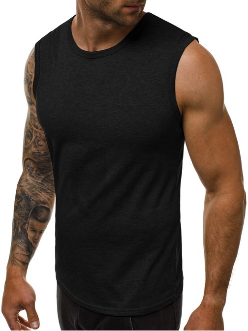 Klasična moška črna majica brez rokavov JS/99001Z