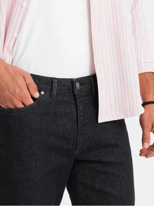 Modne črne moške kavbojke V2 PADP-0152