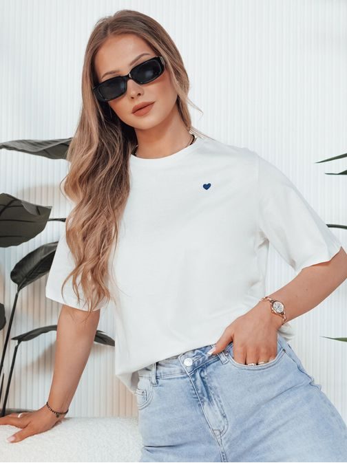 Ženska ecru majica s srčkom Milov