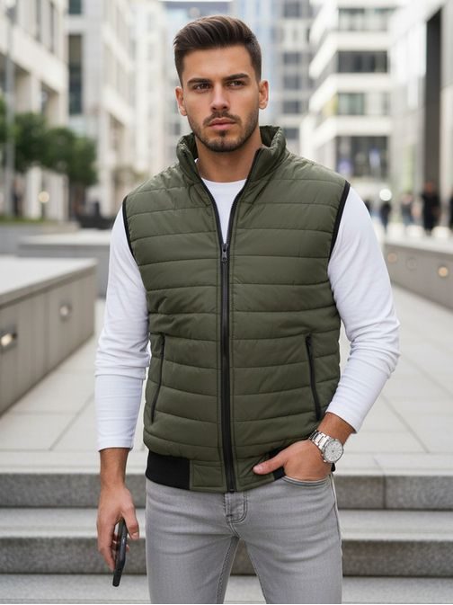 Zelen stilski brezrokavnik brez kapuce