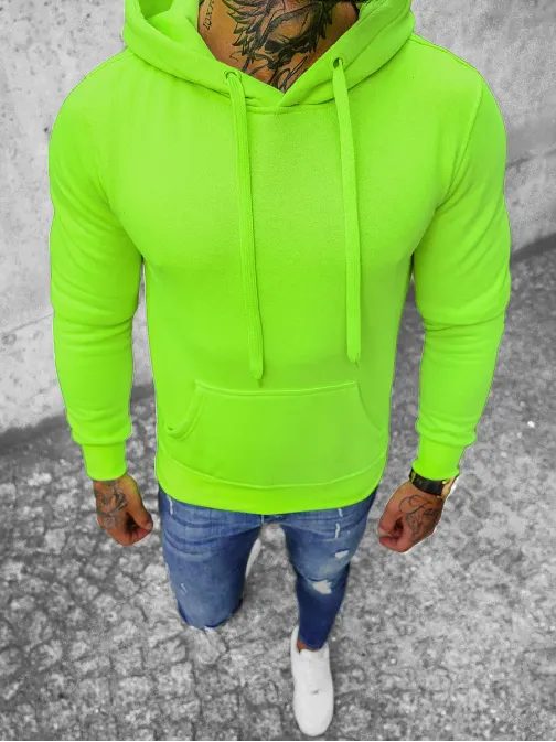 Preprosti neon-zeleni pulover JS/2009Z