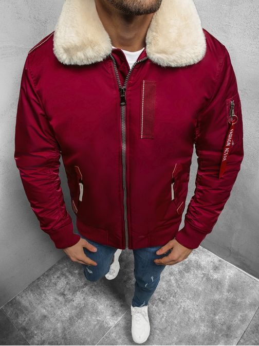 Bordo bomber jakna modernega izgleda O/X1026KZ