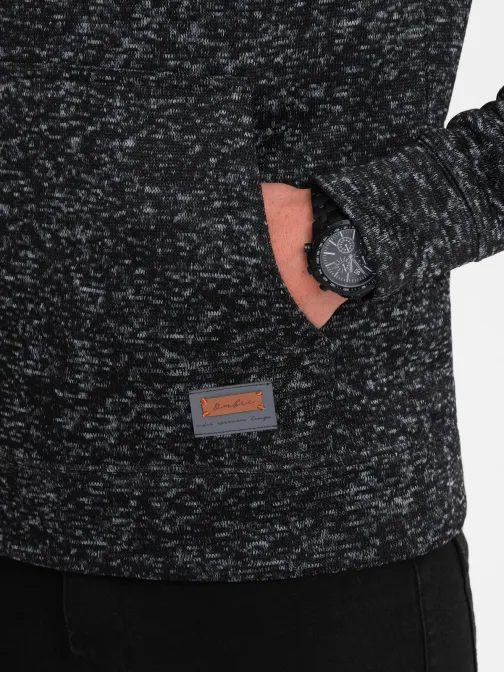 Nenavadna grafitna majica s kapuco V2 B1675