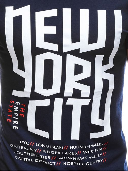 Granatna majica z modernim potiskom New York S1720