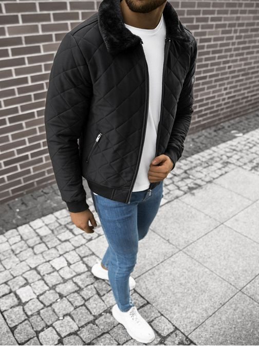 Stilska črna prehodna jakna O/9032