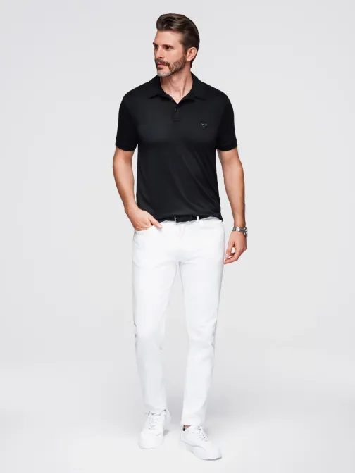 Elegantna črna moška polo majica V1 POSS-0150