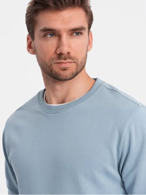 Osnovni moder pulover brez kapuce V7 SSBN-0175