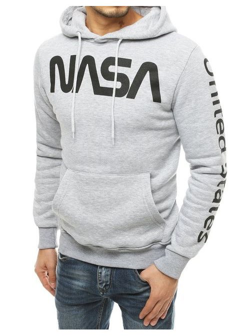 Edinstveni svetlo-siv pulover s potiskom NASA