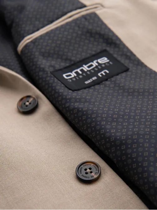 Elegantna bež moška jakna V2 BLZB-0135