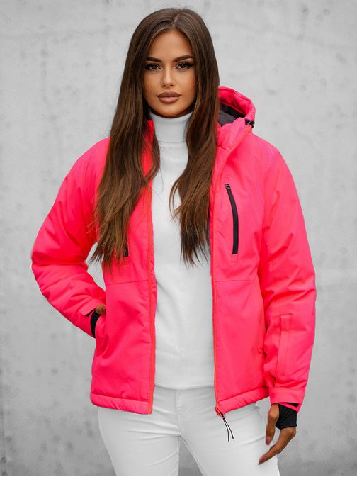 Neonsko rožnata prijetna ženska zimska bunda JS/HH012/53Z