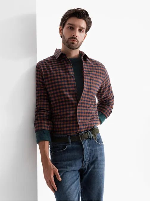 Flanelna moška srajca v6 om-shcs-0150