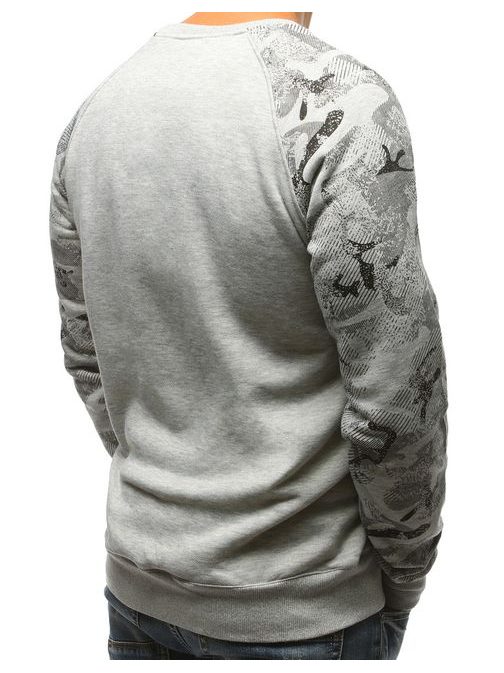Siv pulover z army rokavi